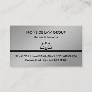 Professional Elegant Modern Luxury Attorney Black Business Card