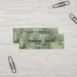 Professional elegant modern luxury glitter mini business card