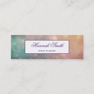 Professional elegant modern luxury glitter mini business card