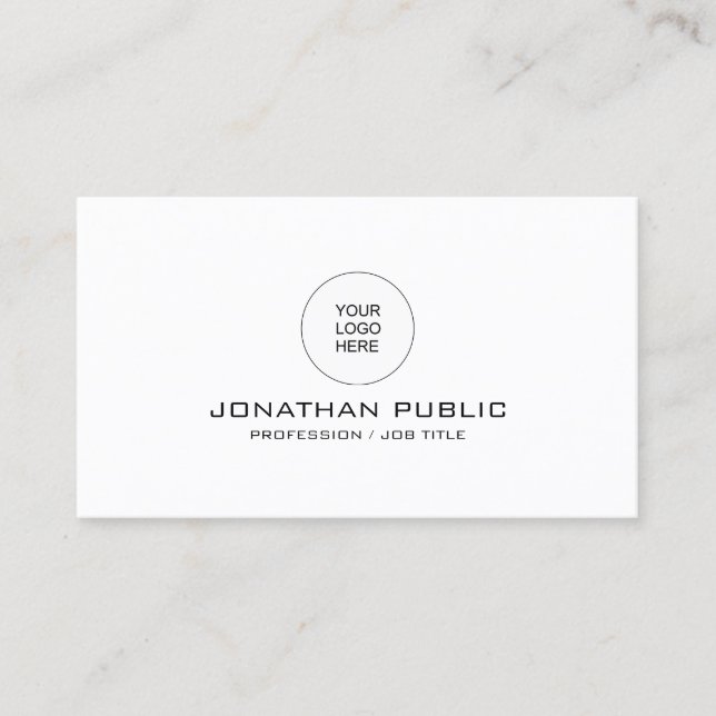 Professional Elegant Modern Minimal Template Business Card (Front)