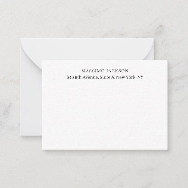 Professional elegant modern minimalist add name card (Front)