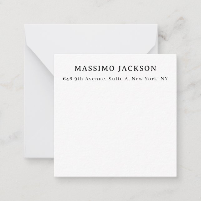 Professional elegant modern minimalist add name card (Front)