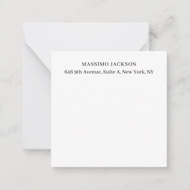 Professional elegant modern minimalist add name card (Front)
