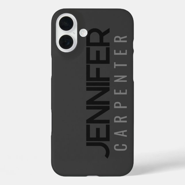 Professional elegant modern minimalist add name Case-Mate iPhone case (Back)