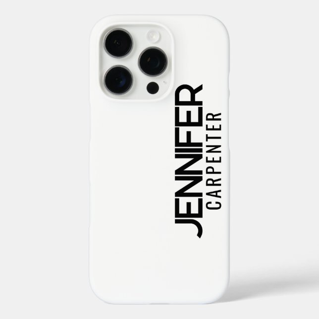 Professional elegant modern minimalist add name Case-Mate iPhone case (Back)