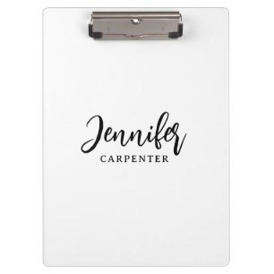 Professional elegant modern minimalist add name clipboard
