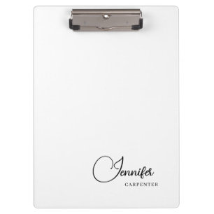 Professional elegant modern minimalist add name clipboard