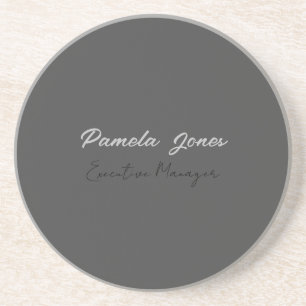 Professional elegant modern minimalist add name coaster