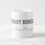 Professional elegant modern minimalist add name large coffee mug<br><div class="desc">A perfect design that will work in business or in your private life. A simple,  minimalist,  perfect look. Just for you.</div>
