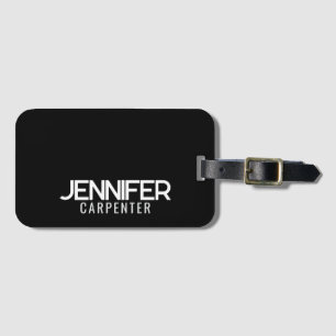 Professional elegant modern minimalist add name luggage tag