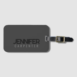 Professional elegant modern minimalist add name luggage tag