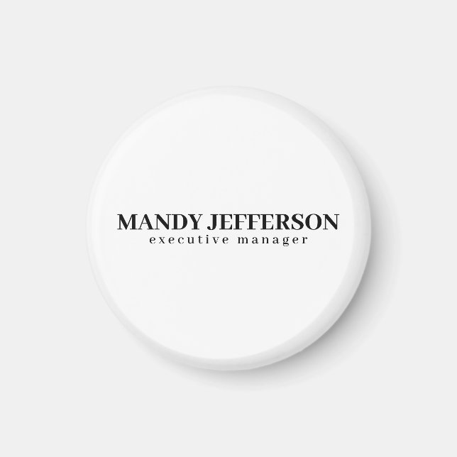 Professional elegant modern minimalist add name magnet (Front)