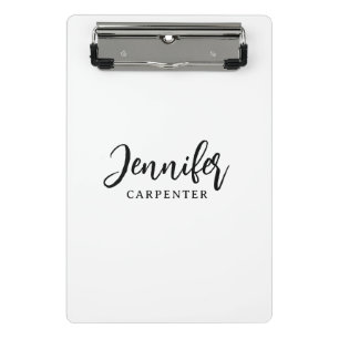 Professional elegant modern minimalist add name mini clipboard
