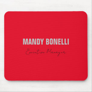 Professional elegant modern minimalist add name mouse pad