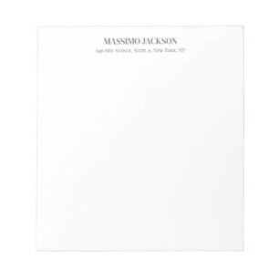 Professional elegant modern minimalist add name notepad