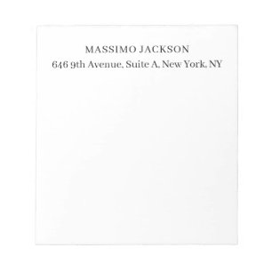 Professional elegant modern minimalist add name notepad