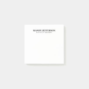 Professional elegant modern minimalist add name post-it notes