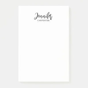 Professional elegant modern minimalist add name post-it notes