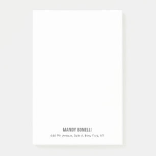 Professional elegant modern minimalist add name post-it notes