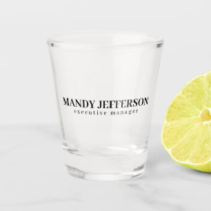 Professional elegant modern minimalist add name shot glass