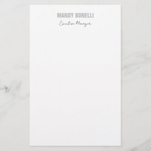 Professional elegant modern minimalist add name stationery