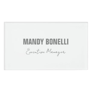 Professional elegant modern minimalist add name tag