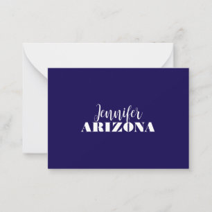 Professional elegant modern minimalist dark blue card