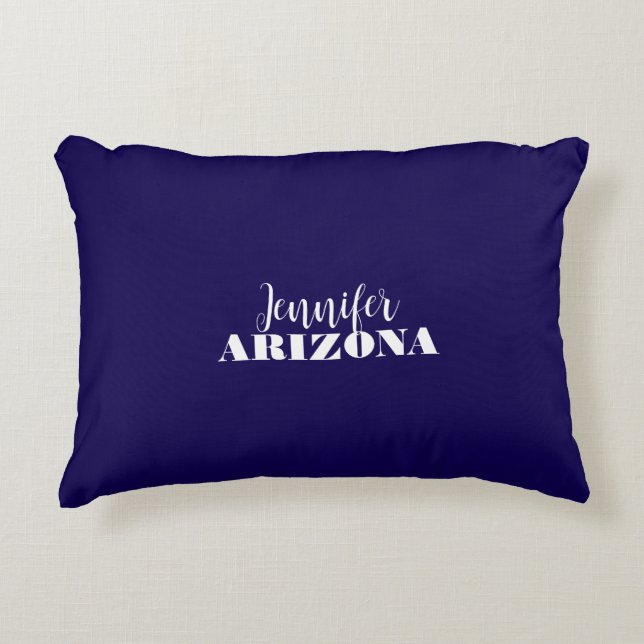 Professional elegant modern minimalist dark blue decorative cushion (Front)