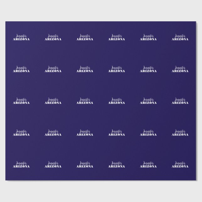 Professional elegant modern minimalist dark blue wrapping paper (Flat)