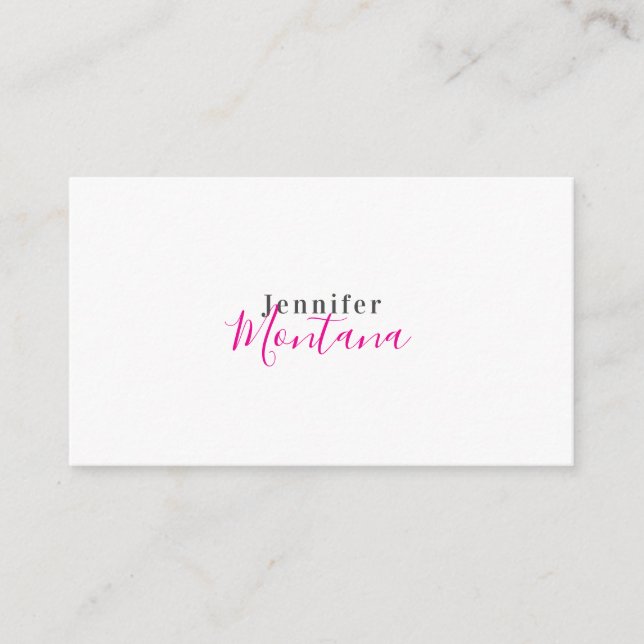Professional elegant modern minimalist name enclosure card (Front)