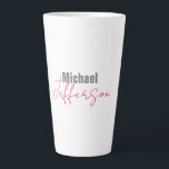 Professional elegant modern minimalist name latte mug<br><div class="desc">A perfect design that will work in business or in your private life. A simple,  minimalist,  perfect look. Just for you.</div>