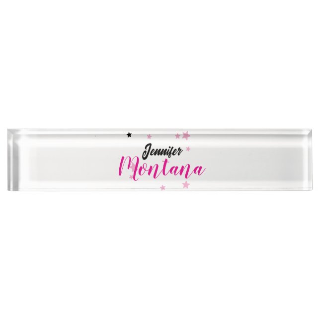 Professional elegant modern minimalist name nameplate (Front)