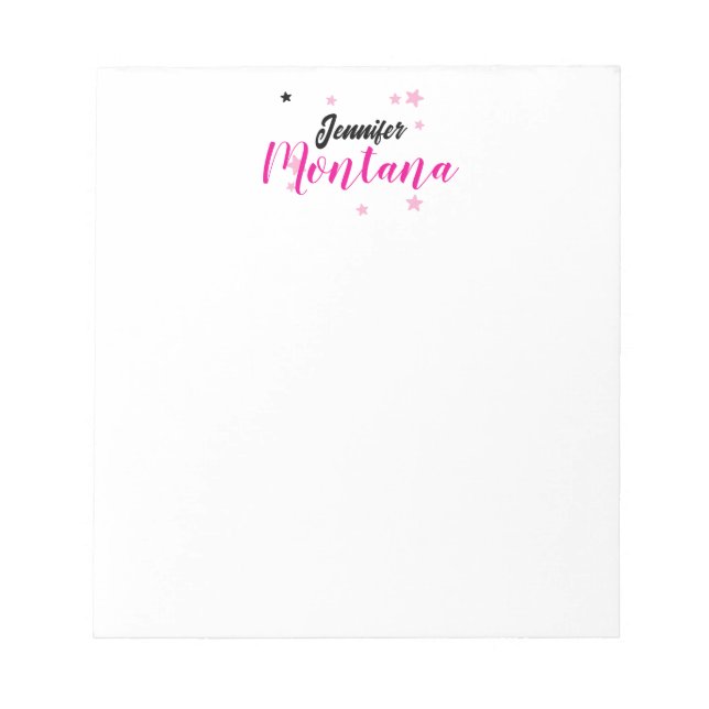 Professional elegant modern minimalist name notepad (Front)