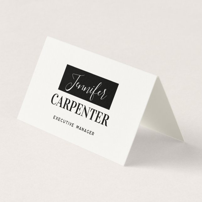 Professional elegant modern minimalist plain  business card (Front)