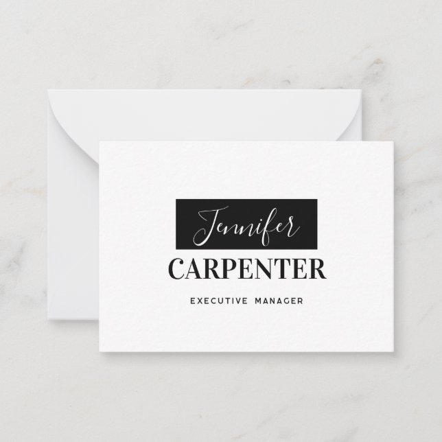 Professional elegant modern minimalist plain  card (Front)
