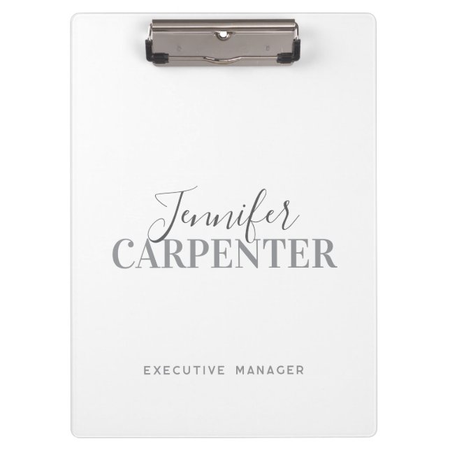 Professional elegant modern minimalist plain clipboard (Front)