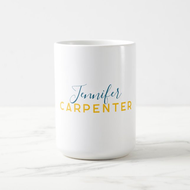 Professional elegant modern minimalist plain coffee mug (Center)