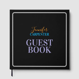 Professional elegant modern minimalist plain  guest book