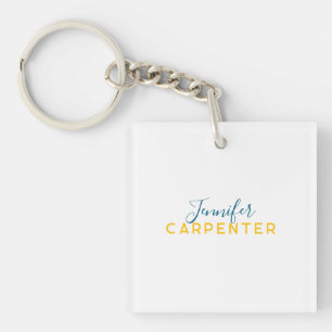 Professional elegant modern minimalist plain key ring