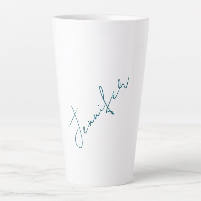 Professional elegant modern minimalist plain latte mug (Front)