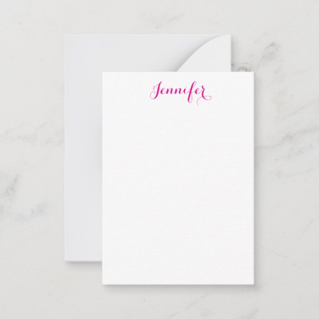 Professional elegant modern minimalist plain name card (Front)