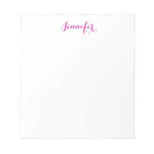 Professional elegant modern minimalist plain name notepad