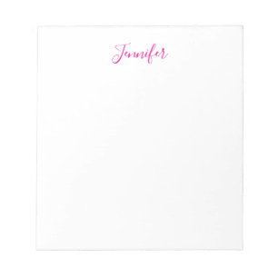 Professional elegant modern minimalist plain name notepad
