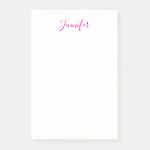Professional elegant modern minimalist plain name post-it notes