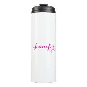 Professional elegant modern minimalist plain name thermal tumbler