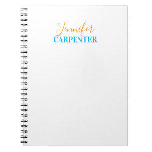 Professional elegant modern minimalist plain  notebook