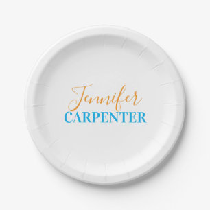 Professional elegant modern minimalist plain  paper plate