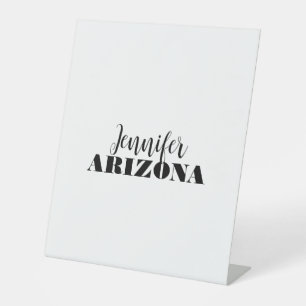 Professional elegant modern minimalist plain pedestal sign