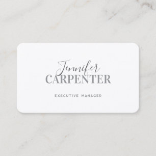 Professional elegant modern minimalist plain silk business card