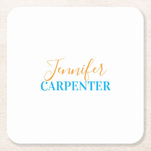 Professional elegant modern minimalist plain  square paper coaster